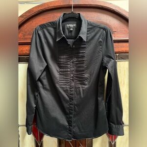 Banana Republic Classic Black Pleated Shirt